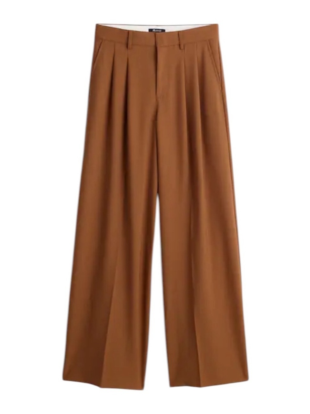 Madewell Wool Blend The Harlow Superwide-Leg Trouser Pant Camel Size 4 - Picture 3 of 14